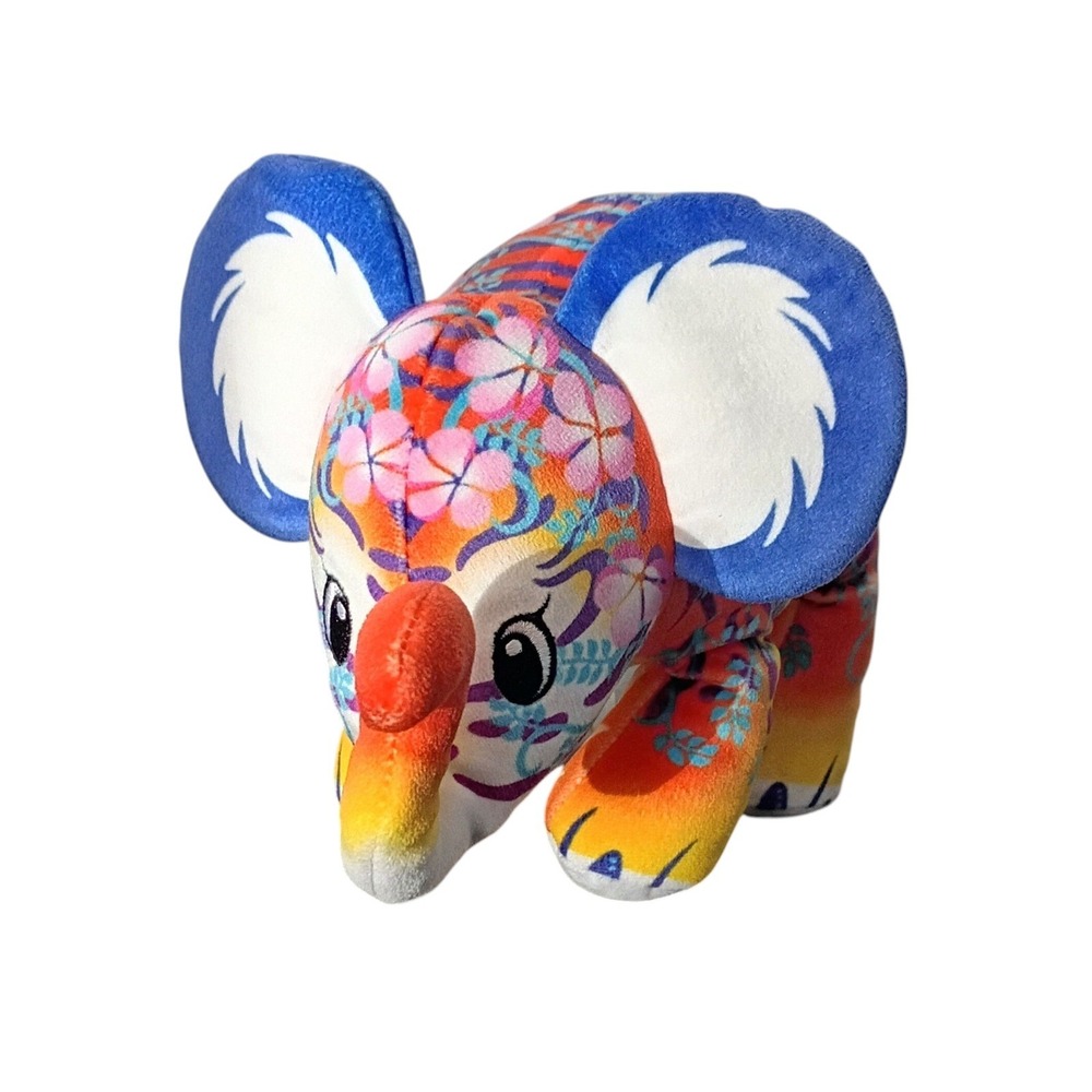 Pop Art Soft Cepia Mighty Size TIGER Elephant Plush‎ Beanie Toy 9"